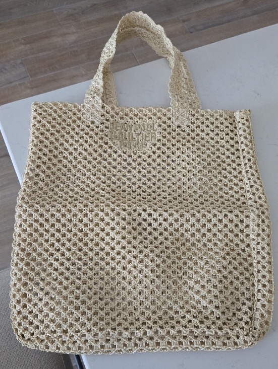 Jean Paul Gaultier Handbags - New Never Used Woven Crochet Raffia Tote Bag John Paul Gaultier Natural Staw Bag